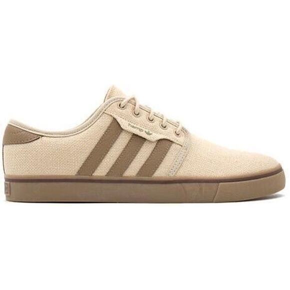 Adidas Seeley Hemp G98087 Tan Brown Lace Up Sneaker Men's Size 8.5 Streetwear